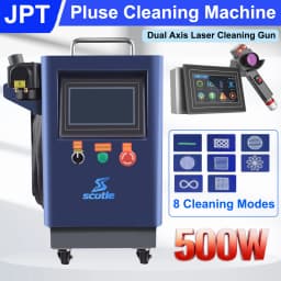 JPT 500W Pulsed Laser Cleaning Machine For Wood Wall Metal Remove Rust Oil Paint ZBTK Dual Axis Laser Cleaning Gun Laser Cleanin