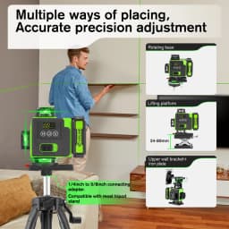 HGLINE 16 Lines/4D Laser Level Professional Construction Laser Level Tool 360° Selfleveling Horizontal Vertical Leveling Machine