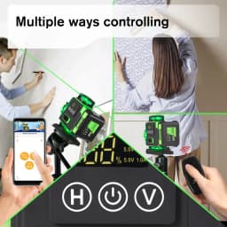 HGLINE 16 Lines/4D Laser Level Professional Construction Laser Level Tool 360° Selfleveling Horizontal Vertical Leveling Machine