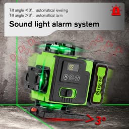HGLINE 16 Lines/4D Laser Level Professional Construction Laser Level Tool 360° Selfleveling Horizontal Vertical Leveling Machine