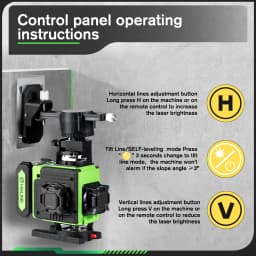 HGLINE 16 Lines/4D Laser Level Professional Construction Laser Level Tool 360° Selfleveling Horizontal Vertical Leveling Machine