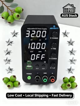 Shipping From Austra JESVERTY 0-32V 0-10A Switching Bench Power Supply with 20W USB Type-C Charge, 4-Digit LED Display SPS-3010V