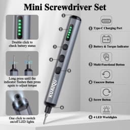 KUAIQU Electrical Precision Screwdriver 68 in 1,Magnetic Screw Driver Kit,2 Gear Torque,400+ Screw S2 Steel Precision Bit