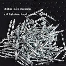 5 sets (51pcs/set) Double-Head Skirting Thread Seamless Nail Double-Headed Nails No Trace
