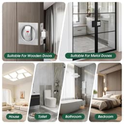 Pocket Door Lock With Indicator Light, Silver Privacy Square Pocket Latch, Barn Door Lock Pocket Door Hardware