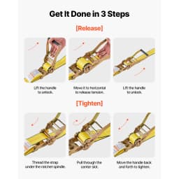 SucceBuy 10 Pack Ratchet Straps 2in x 30ft Tie Down Straps with Double J Hook Tie Down Ratcheting for Moving Trailers Kayaks