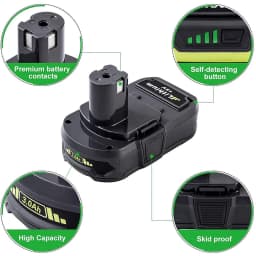 VINIDA 1/2/4Pack P102 3.6Ah 18V One+ Lithium Battery Replace for Ryobi P103 P104 P105 P106 P109 P122 Power Tools Battery pin