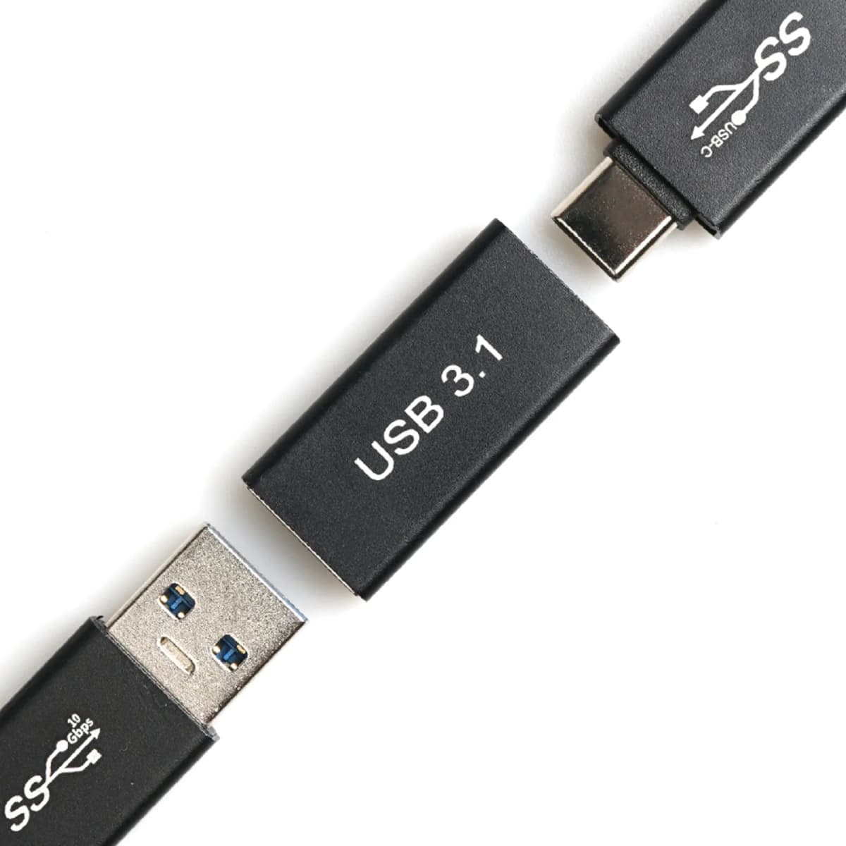 1Pc USB 3.0 Coupler Female to USB Type C Female Adapter 10Gbps Super Speed USB3.0 Type-C Extender Connection Converter