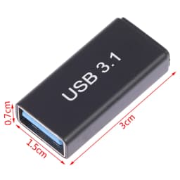 1Pc USB 3.0 Coupler Female to USB Type C Female Adapter 10Gbps Super Speed USB3.0 Type-C Extender Connection Converter