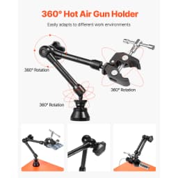 SucceBuy Magnetic Helping Hands Soldering Station4Arms Third Hand Tool 3XLED4PCB Holder 360Hot Air Gun for Electronic Repair