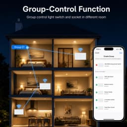 Melery Smart Life WIFI Light Wall Switch Touch 8/10Gang Glass Panel, Remote Voice Control Tuya  Alexa Google Home Assistant