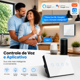 Melery Smart Life WIFI Light Wall Switch Touch 8/10Gang Glass Panel, Remote Voice Control Tuya  Alexa Google Home Assistant