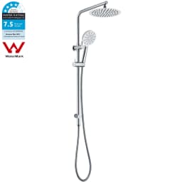 **Sydney Stock** KYLINS 7.5L/M Twin Rain Shower Head Hand Held Sliding Rail Wall Arm 2 In 1 Set Round Chrome WATERMARK WELS