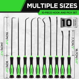 SEDY 10-Piece Car Pick&Hook Set O Ring Oil Seal Gasket Puller Remover Craft Hand Tool