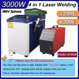 4 IN 1 Raycus Laser Welder 1500W/2000W/3000W 380V Fiber Laser Welding Cleaning Cutting Machine Double Pendulum Model EU Stock