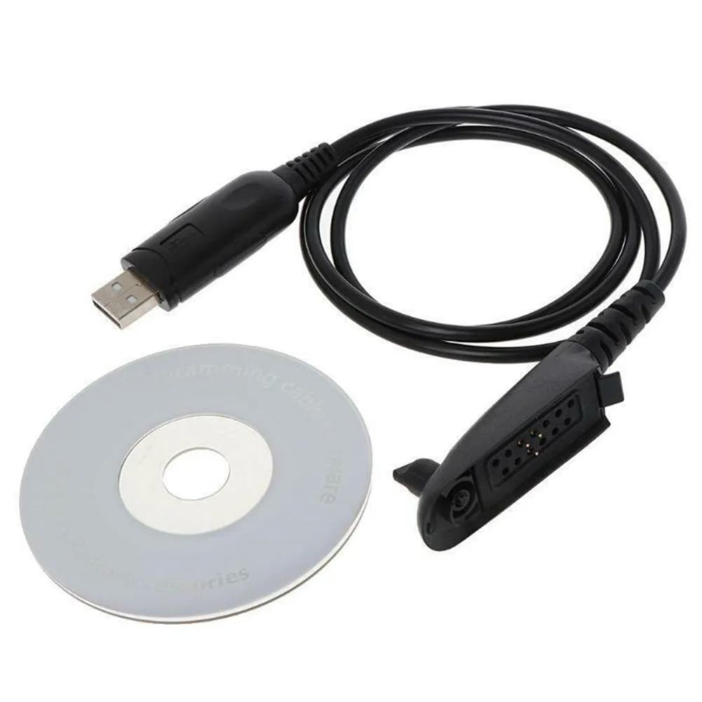 106cm / 41.34" USB Programming Cable With Software CD For Motorola Walkie Talkie Radio GP340 GP380 GP328 Accessories