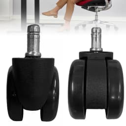 5PCS Universal Rolling Casters 60mm Small Rolling Caster Set Multi-Purpose Mute Swivel Caster Replacemen Furniture Wheels Roller