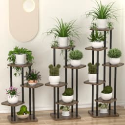 Plant Stand - All-Season Outdoor Flower Shelf With Multi-Tier Space-Saving Design For Balcony, Garden & Patio Living Room