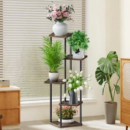Plant Stand - All-Season Outdoor Flower Shelf With Multi-Tier Space-Saving Design For Balcony, Garden & Patio Living Room