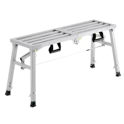 SucceBuy Work Platform 3 Gear Folding Steel Step Ladder Portable Scaffolding Platform 400 lb Load Stool to Cleaning &Washing