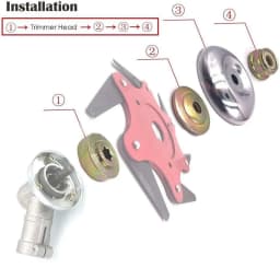 8pcs Kit Adapter Part FOR Grass Weed Trimmer Head Lawn Mower Brade Brush Cutter