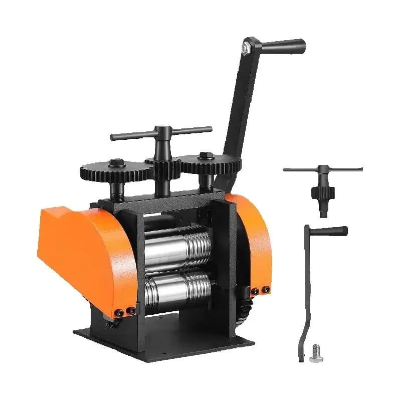 SucceBuy 45/57/75/76 mm Jewelry Rolling Mill Machine 3in1 Multi-function Rolling Mill to Metal Jewelry Making Sheet Square Wire