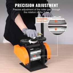 SucceBuy 45/57/75/76 mm Jewelry Rolling Mill Machine 3in1 Multi-function Rolling Mill to Metal Jewelry Making Sheet Square Wire