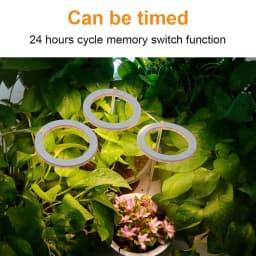 5PCS Full Spectrum Dimmable USB LED Grow Light Plant Growing Indoor Plants Ring Lamp