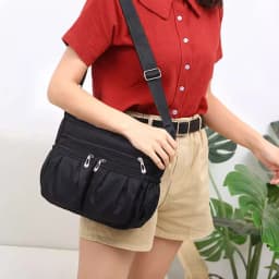 Ladies Multi Pocket Messenger Handbag CrossBody Bags Holiday Travel Shoulder Bag