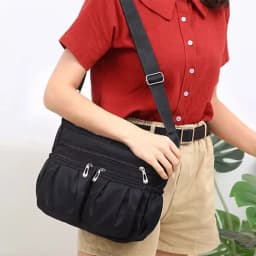 Ladies Multi Pocket Messenger Handbag CrossBody Bags Holiday Travel Shoulder Bag