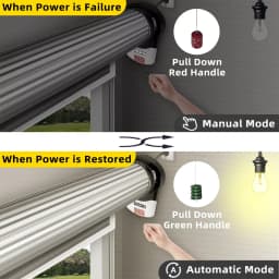 PORIYA Automatic Roller Door Opener 1200N Motor Garage Door Roller W/ Remote Control