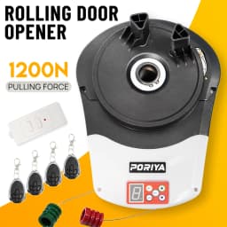 PORIYA Automatic Roller Door Opener 1200N Motor Garage Door Roller W/ Remote Control