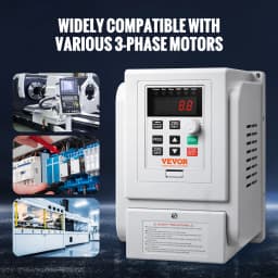 SucceBuy VFD 5 HP 4 KW Singel Phase 220V-240V Input to 3 Phase 220V-240V Output Variable Frequency Drive for Motor Speed Control