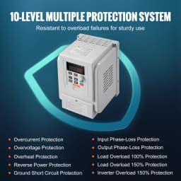 SucceBuy VFD 5 HP 4 KW Singel Phase 220V-240V Input to 3 Phase 220V-240V Output Variable Frequency Drive for Motor Speed Control