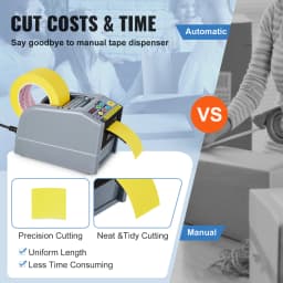 SucceBuy ZCUT-9Automatic Tape Cutting Machine Paper Slitting Dispenser 6-60 mm Adhesive Electric Tape Cutter for Product Package