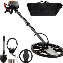 SucceBuy Metal Detector for Adults&Kids 10Inch Waterproof Search Coil + LCD Display 7 Modes Adjustable 41''-52'' Aluminum Stem