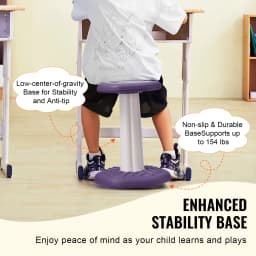 SucceBuy Kids Wobble Chair Active Chair w/ Cushion Wobble Stool Improves Focus Posture and Children Ideal for Schools and Home