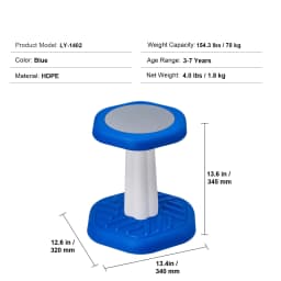 SucceBuy Kids Wobble Chair Active Chair w/ Cushion Wobble Stool Improves Focus Posture and Children Ideal for Schools and Home