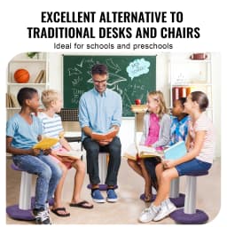 SucceBuy Kids Wobble Chair Active Chair w/ Cushion Wobble Stool Improves Focus Posture and Children Ideal for Schools and Home