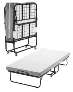 SucceBuy Rollaway Bed 38 in x 75 in Folding Bed with 4in Memory Foam Mattress Portable Twin Size Roll Away Bed for Adults Guest