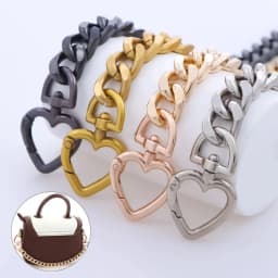 1pc Metal Purse Chain Strap Extender Heart Shape Purse Chain for Accessory Charms, Lengthen Crossbody Shoulder Handbags Strap