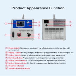 HT-BCT50A Lithium Battery Capacity Tester 0.3-5V 0.5-50A Charge Discharge Tester for LFP NCM LTO Single Cell 1~2000Ah Capacity Analyzer