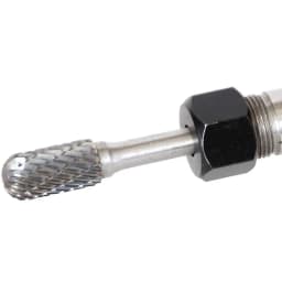 1PC Tungsten Carbide Rotary File Burr Style C Ball Nose Cylinder 6mm 1/4 Shank Mould Carving Tools Single Cut Milling Cutter