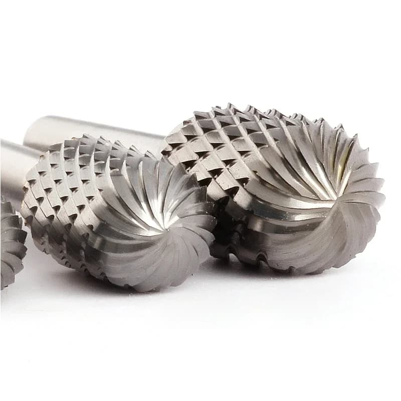 1PC Tungsten Carbide Rotary File Burr Style C Ball Nose Cylinder 6mm 1/4 Shank Mould Carving Tools Single Cut Milling Cutter