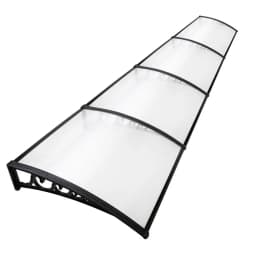 Transparent Window Door Awning 1x4m Outdoor Rain Shield Sun Shelter Polycarbonate Canopy Porch Cover Durable Wall Mounted Entrance Protector