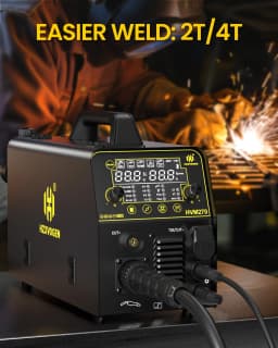 6 in 1 Welding Machine 220V HF TIG Gas MIG Gasless MIG Spot Welder Plasma Cutter Stick HZXVOGEN HVM270 IGBT Inverter 2T/4T