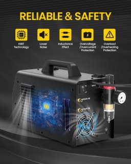 6 in 1 Welding Machine 220V HF TIG Gas MIG Gasless MIG Spot Welder Plasma Cutter Stick HZXVOGEN HVM270 IGBT Inverter 2T/4T