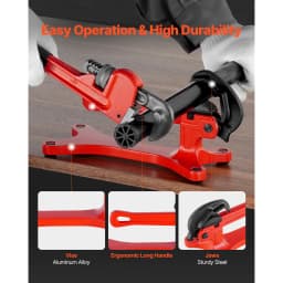 SucceBuy Portable Pipe Vise Lightweight Aluminum Pipe Vise w/ 1/8" to 1-1/2"  Clamping Capacity for Onsite Plumbing Installation