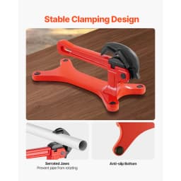 SucceBuy Portable Pipe Vise Lightweight Aluminum Pipe Vise w/ 1/8" to 1-1/2"  Clamping Capacity for Onsite Plumbing Installation
