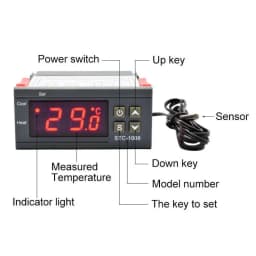 Digital Temperature Thermostat STC-1000 Controller 110-220V Heating Cooling LCD